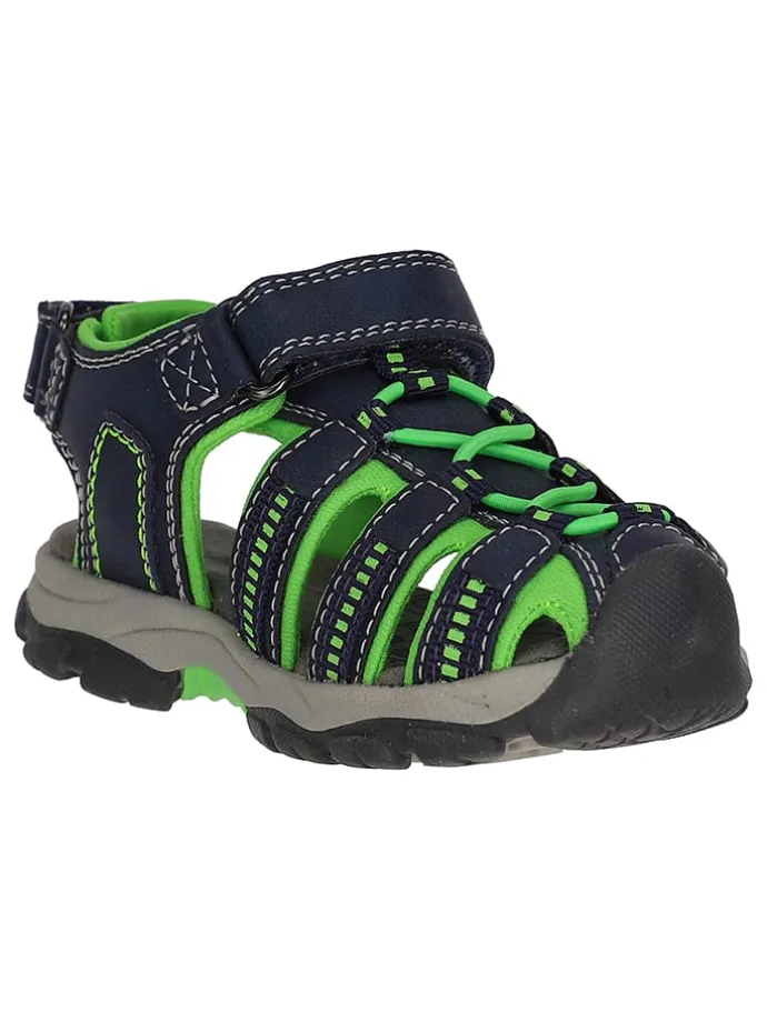 Halbsandalen "Bobby" in Schwarz/ Grün