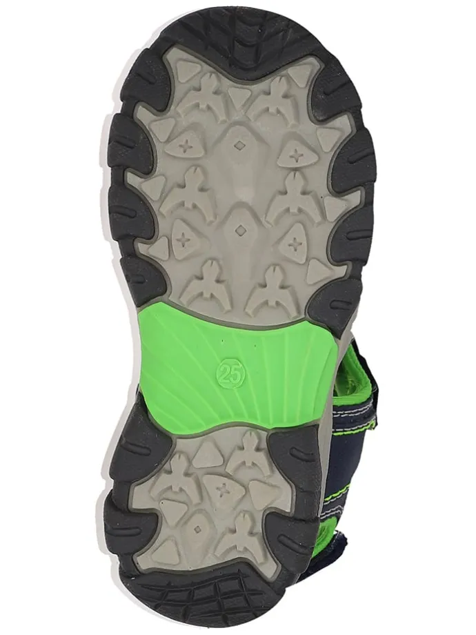 Halbsandalen "Bobby" in Schwarz/ Grün