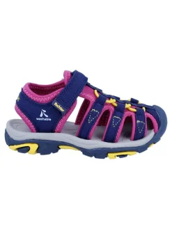 Halbsandalen "Boulder" in Dunkelblau/ Pink