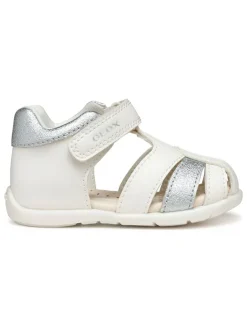Halbsandalen "Elthan" in Creme/ Silber