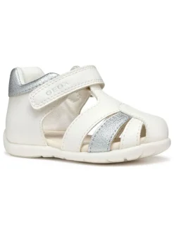 Halbsandalen "Elthan" in Creme/ Silber