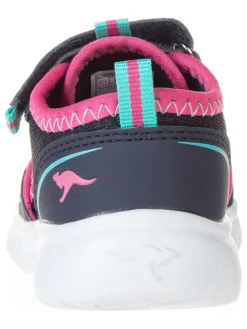 Halbsandalen in Blau/ Rosa