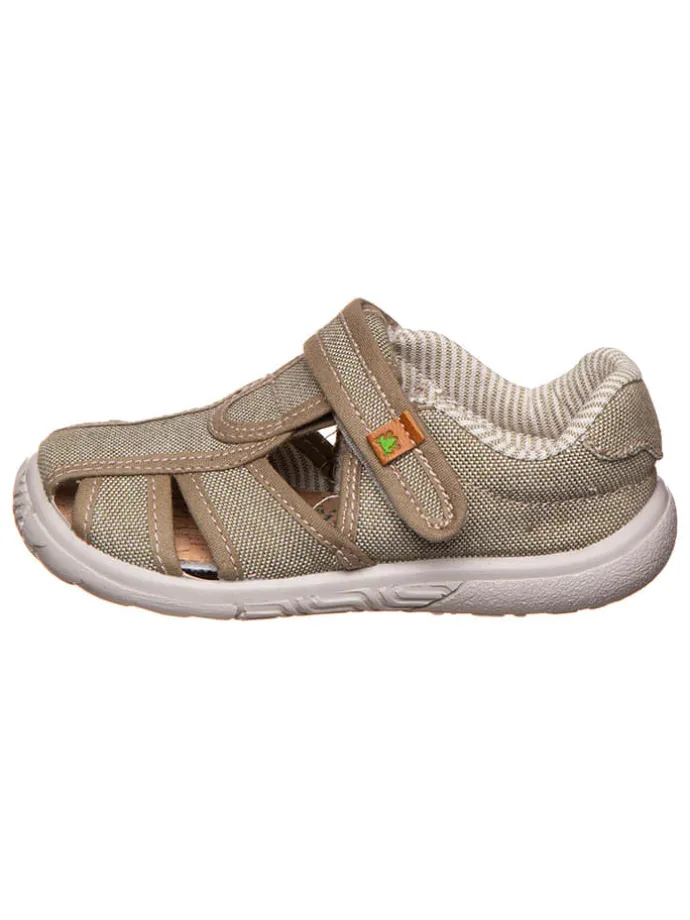 Halbsandalen in Hellbraun