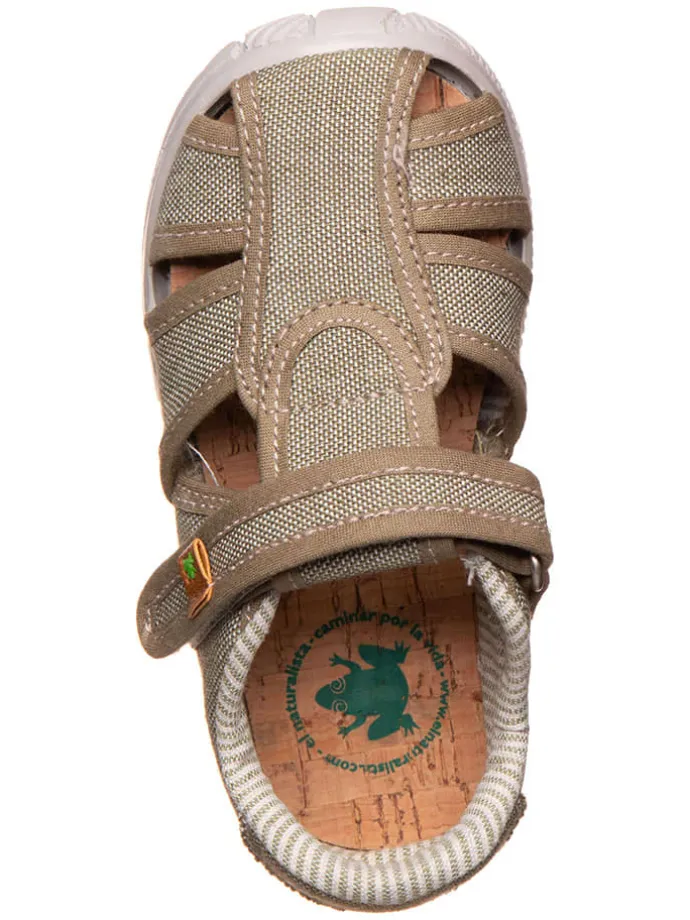 Halbsandalen in Hellbraun