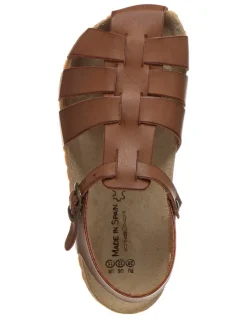 Halbsandalen in Hellbraun