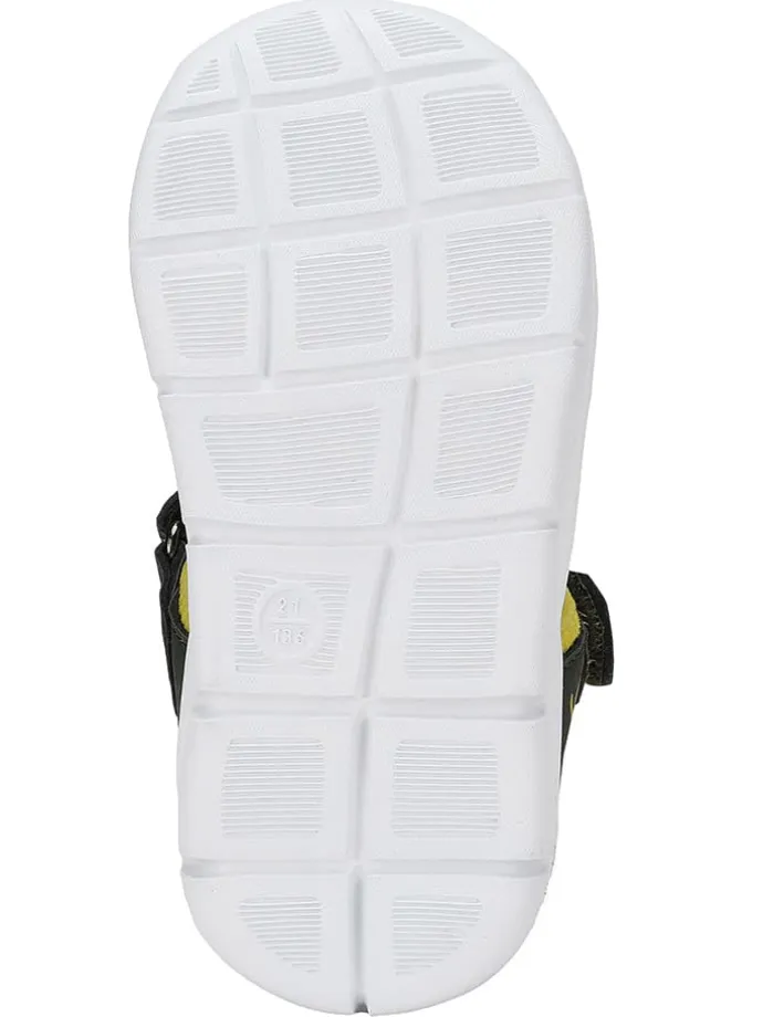 Halbsandalen in Khaki/Gelb