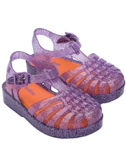 Halbsandalen in Lila