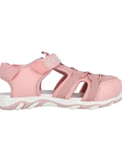 Halbsandalen in Rosa/ Weiß