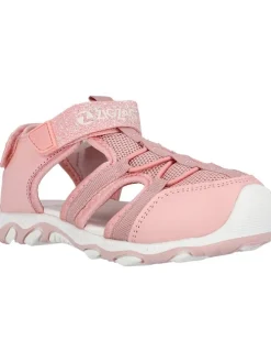 Halbsandalen in Rosa/ Weiß