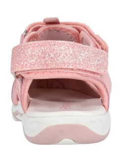 Halbsandalen in Rosa/ Weiß