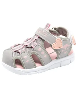 Halbsandalen "K-Mini" in Grau/ Rosa