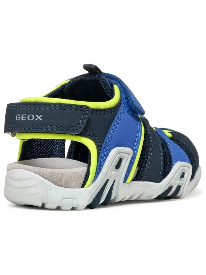 Halbsandalen "Kraze" in Blau/ Gelb