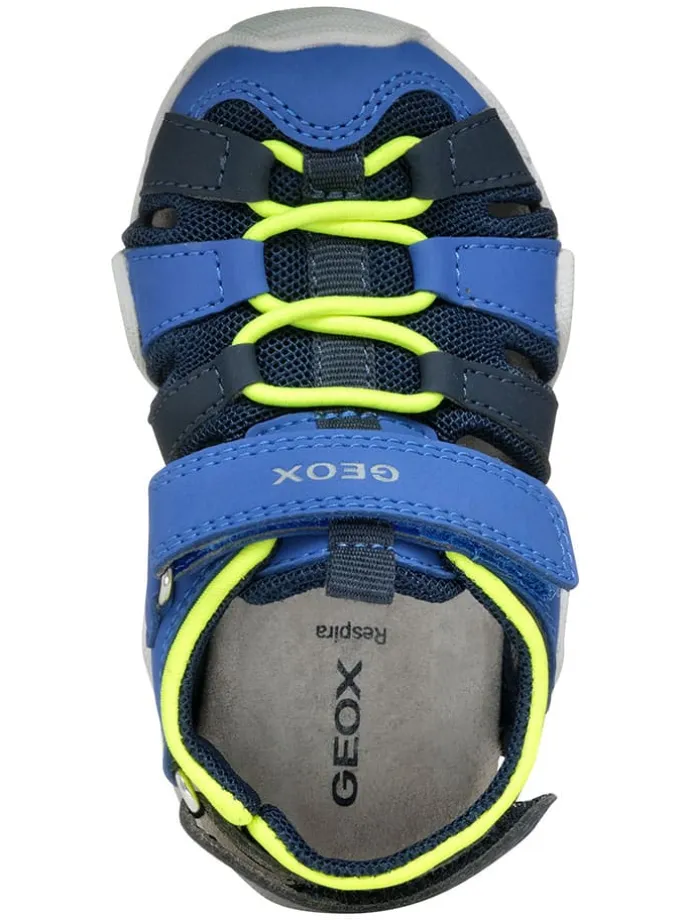 Halbsandalen "Kraze" in Blau/ Gelb