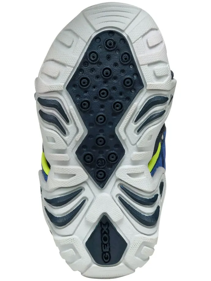 Halbsandalen "Kraze" in Blau/ Gelb