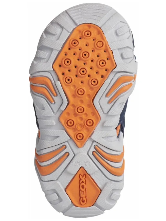 Halbsandalen "Kraze" in Dunkelblau/ Orange