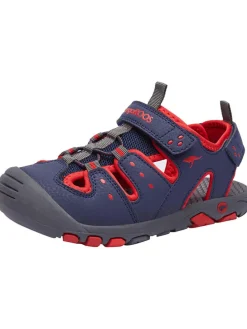 Halbsandalen "K-Trek" in Dunkelblau/ Rot