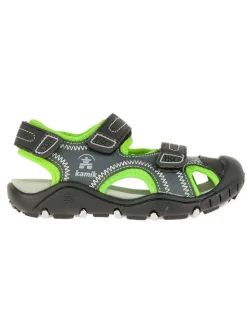 Halbsandalen "Seaturtle 2" in Anthrazit/ Grün