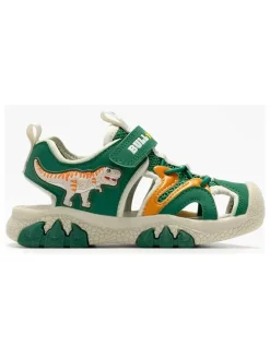 Halbsandalen "T-Rex" in Grün/ Creme