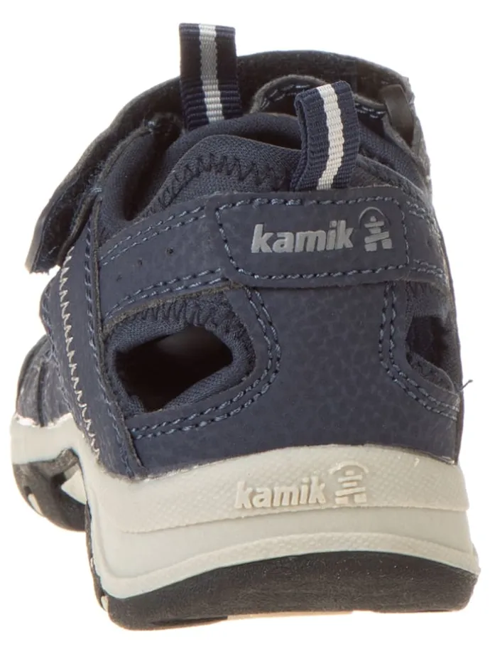 Halbsandalen "Wildcat" in Dunkelblau/ Grau