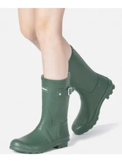 Halbschaft Gummistiefel Penguin in Oliv