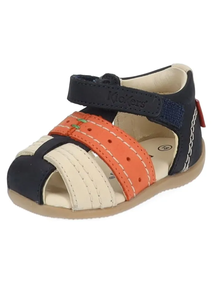 Halbschuhe in Blau/Beige