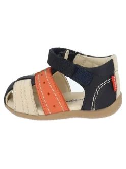 Halbschuhe in Blau/Beige