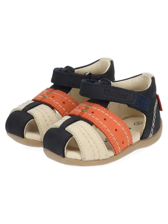 Halbschuhe in Blau/Beige