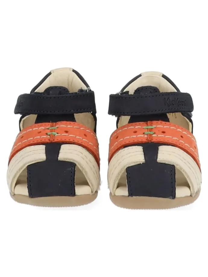 Halbschuhe in Blau/Beige