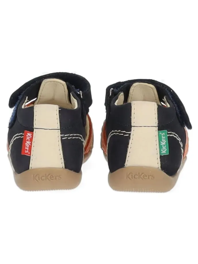 Halbschuhe in Blau/Beige