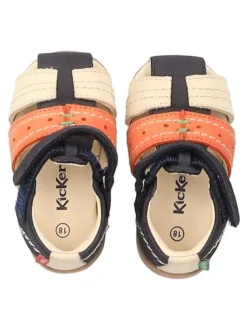 Halbschuhe in Blau/Beige