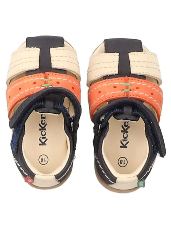 Halbschuhe in Blau/Beige