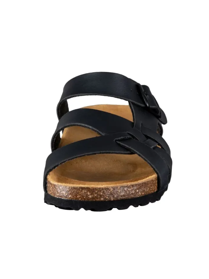 Hausschuh "Bioline Flora" in Schwarz