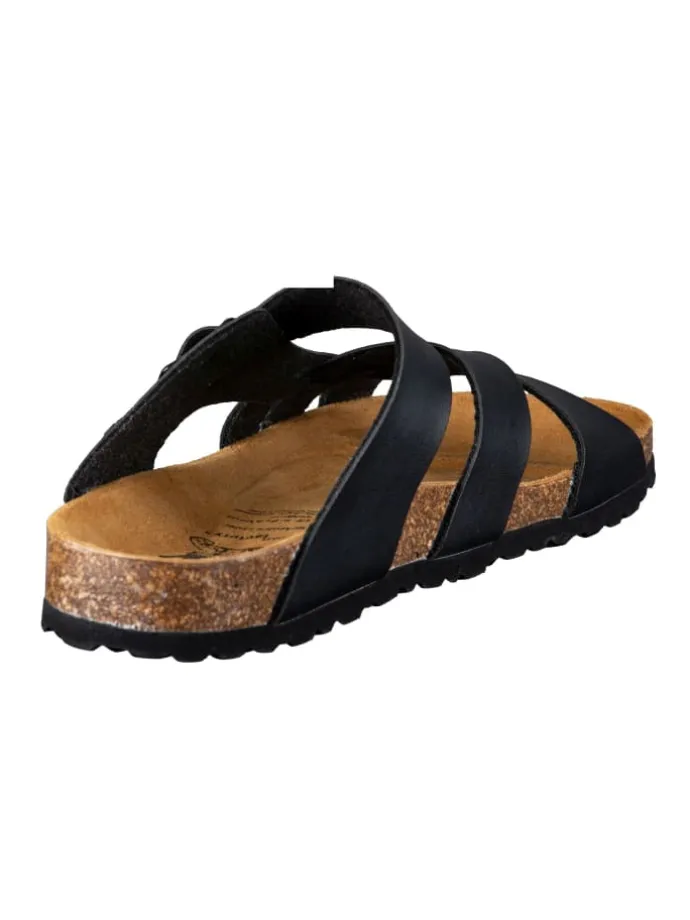 Hausschuh "Bioline Flora" in Schwarz