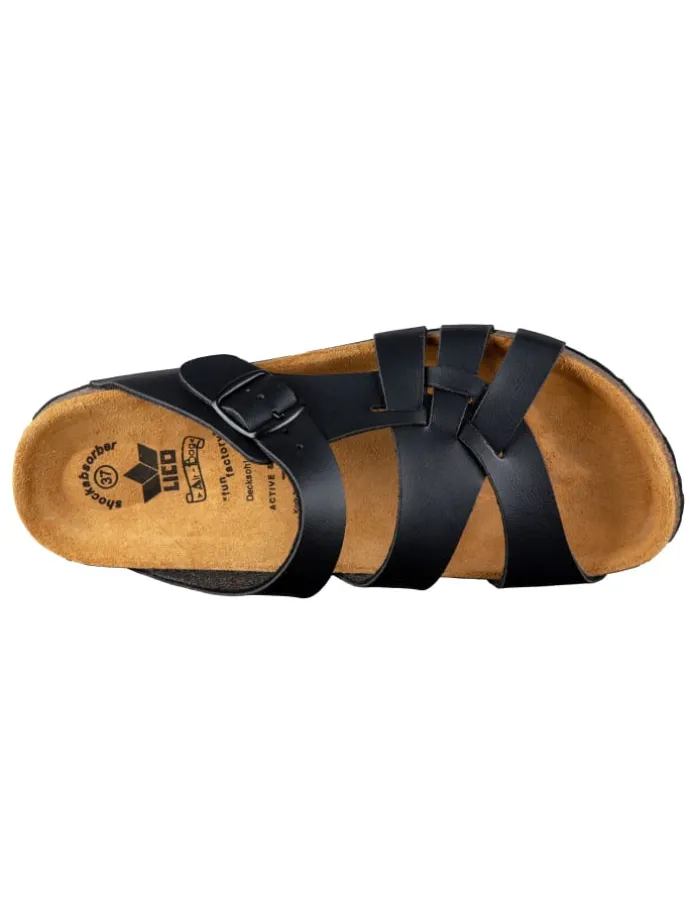 Hausschuh "Bioline Flora" in Schwarz