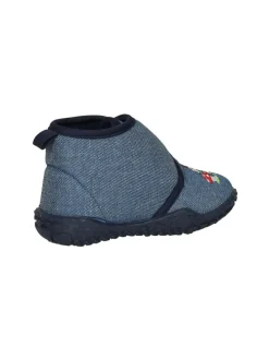 Hausschuh Igel in Jeansblau