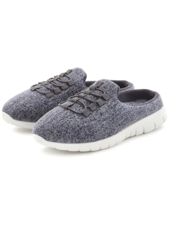 Hausschuh in blaugrau