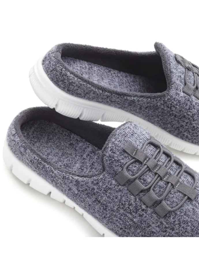 Hausschuh in blaugrau