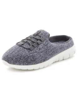 Hausschuh in blaugrau