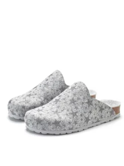 Hausschuh in grau