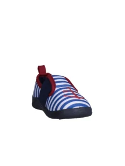 Hausschuh maritim in Marine/weiß