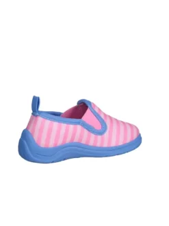 Hausschuh Ringel in Pink/Türkis