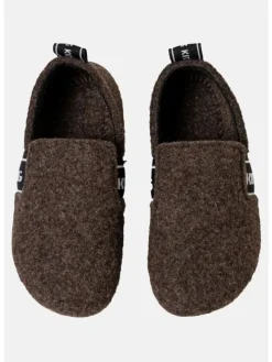 Hausschuh T-Modell Filz in Dark oak