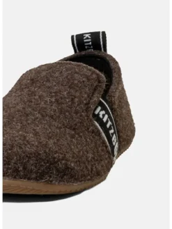 Hausschuh T-Modell Filz in Dark oak