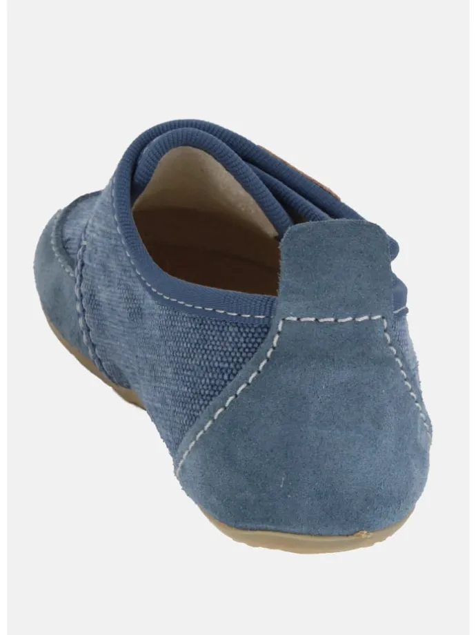 Hausschuh Ulli Uni in Indigo