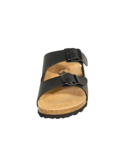 Hausschuhe ® Bioline-Pantolette in schwarz