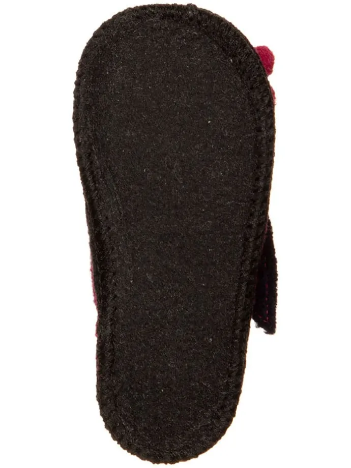 Hausschuhe "Becky" in Dunkelblau/ Pink