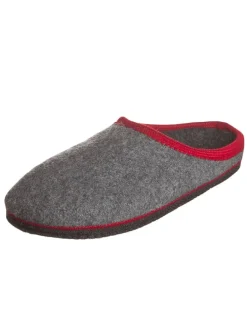 Hausschuhe "Bio-Fit" in Grau/ Rot