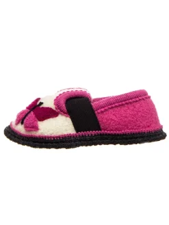 Hausschuhe "Bobby - Schmetterling" in Pink/ Weiß