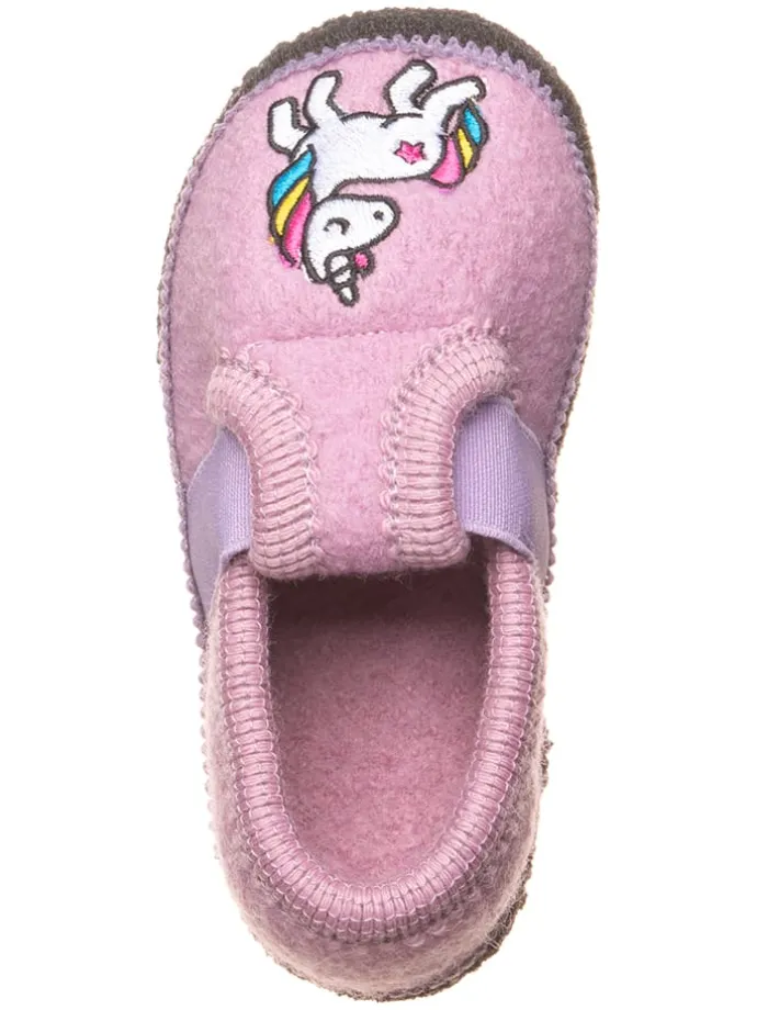 Hausschuhe "Bobby Einhorn" in Rosa