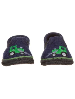 Hausschuhe "Bobby Traktor" in Dunkelblau